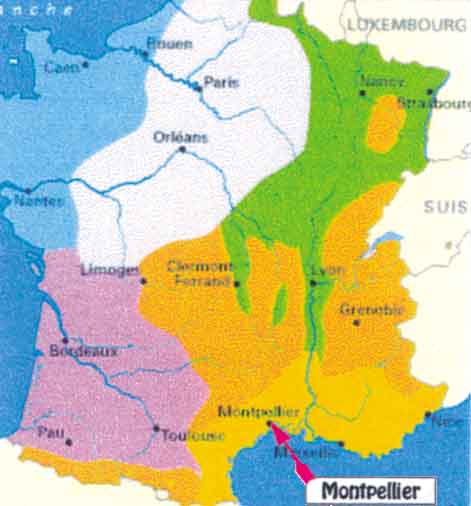 Situation géographique de Montpellier